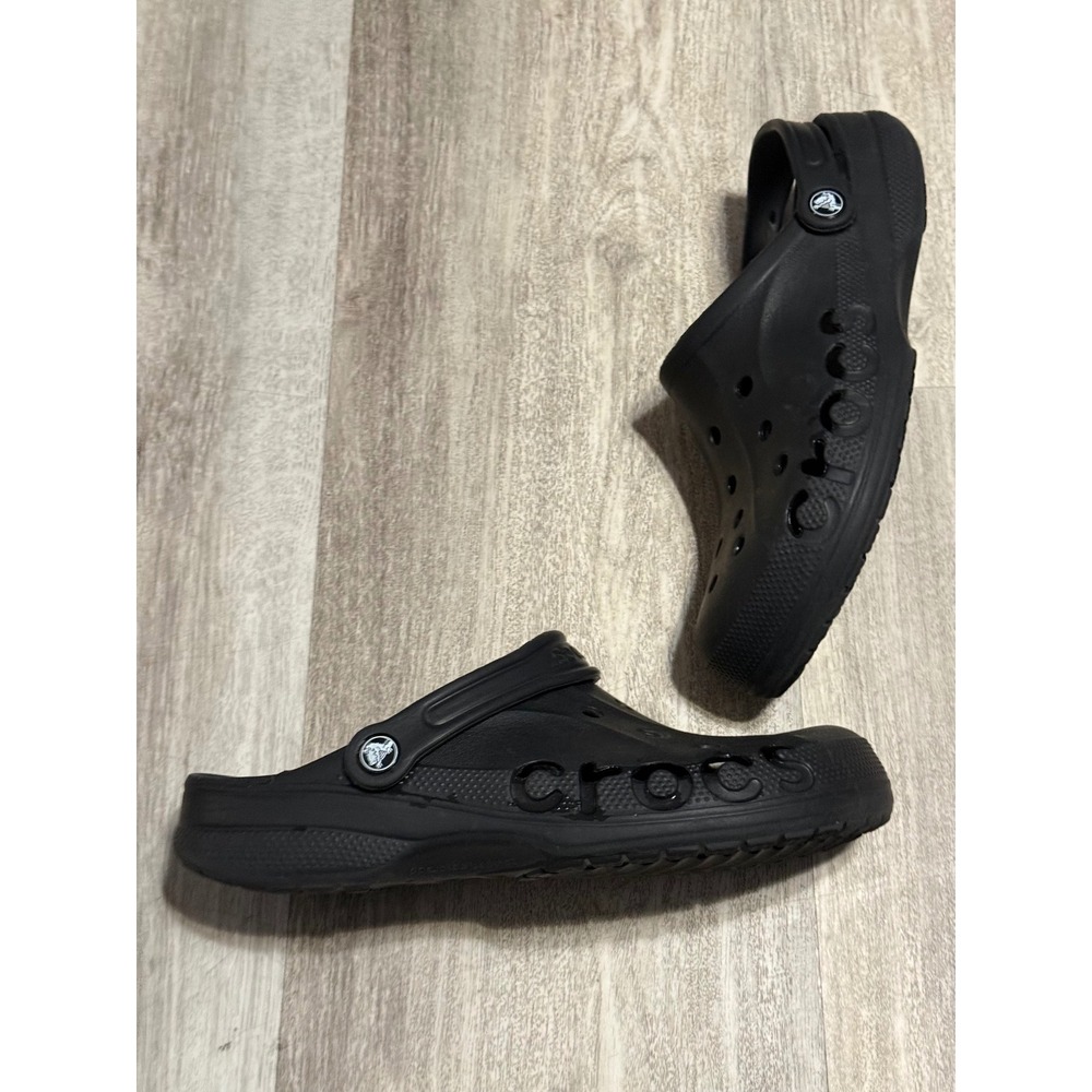 Crocs Baya Clog Mens 9 Womens 11 Black Slip On Comfort Sandal Water Shoe